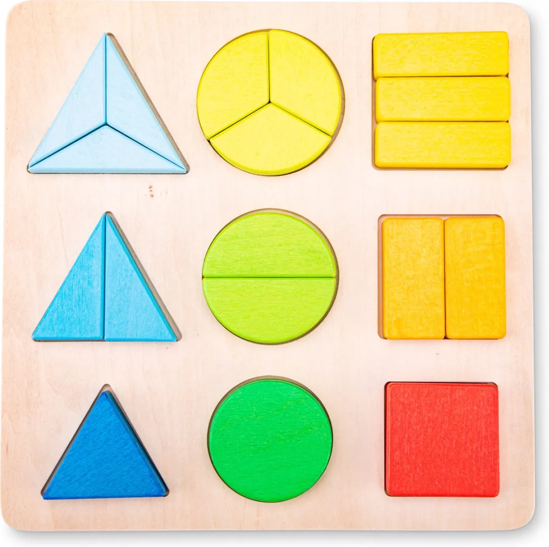 New Classic Toys Houten Geometrische Vormenpuzzel 18-delig