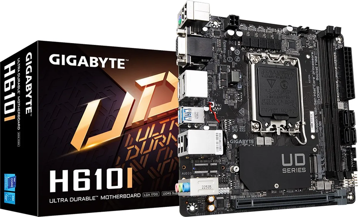 Gigabyte H610I Mini-ITX Moederbord