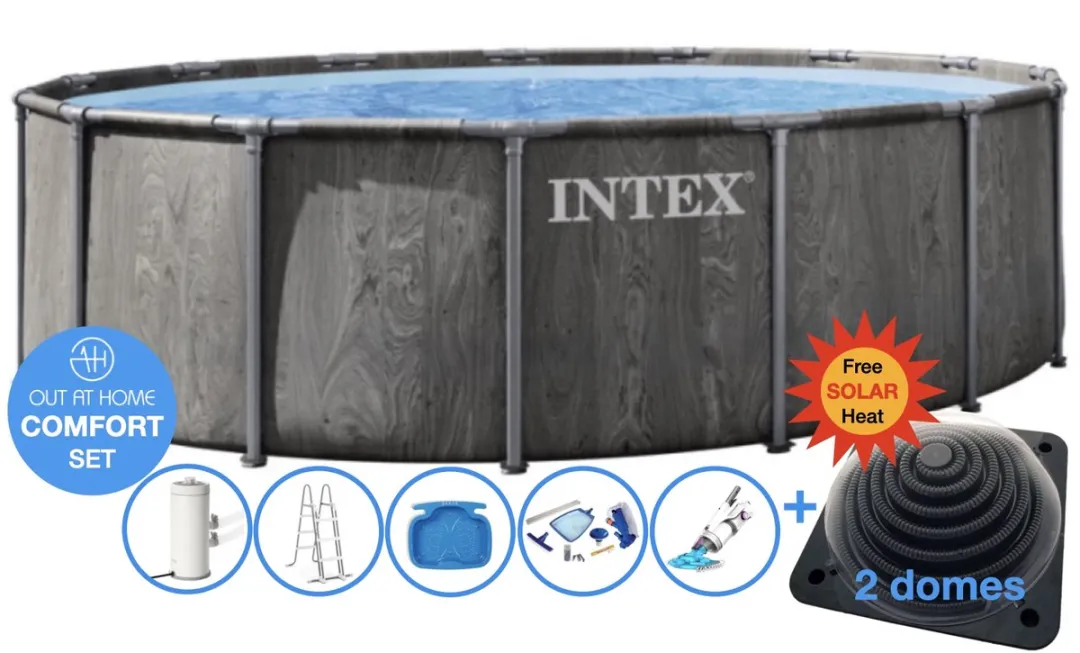 Intex Greywood Prism Frame Zwembad 457x122cm