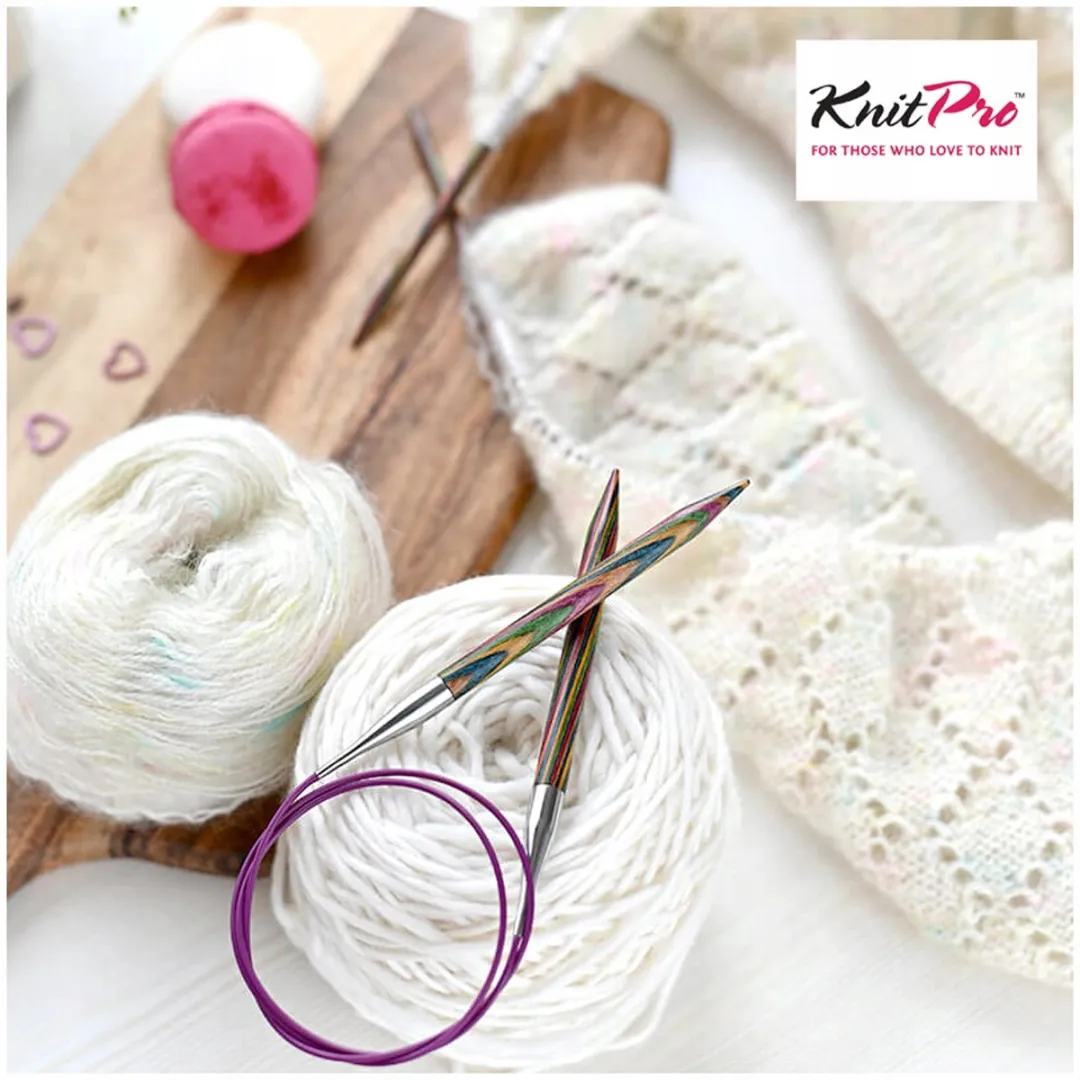 KnitPro Symfonie Houten Rondbreinaalden 15mm 120cm - Multicolor