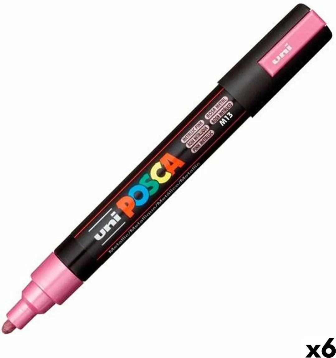 Posca PC-5M Metallic Roze Verfstiften - 6 Stuks - afbeelding 2 van 3