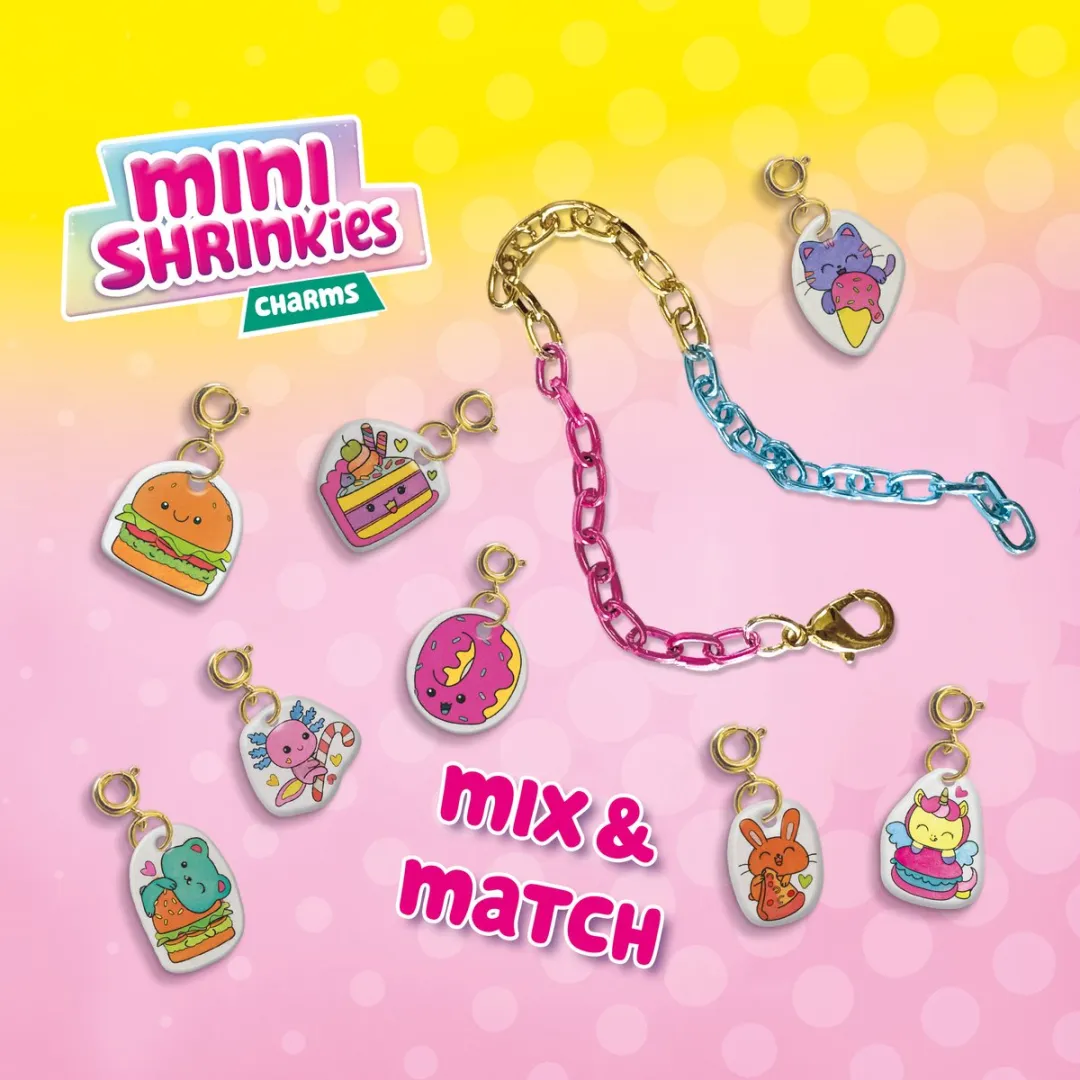 SES Creative Mini Shrinkies Fast Foodies Bedelarmband Oranje - 10 Stuks