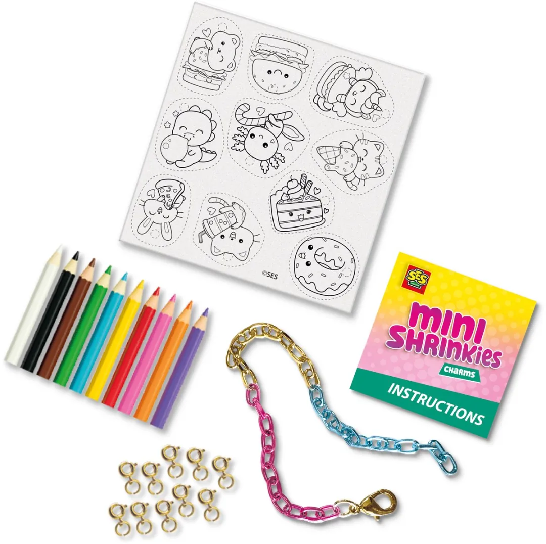 SES Creative Mini Shrinkies Fast Foodies Bedelarmband Oranje - 10 Stuks