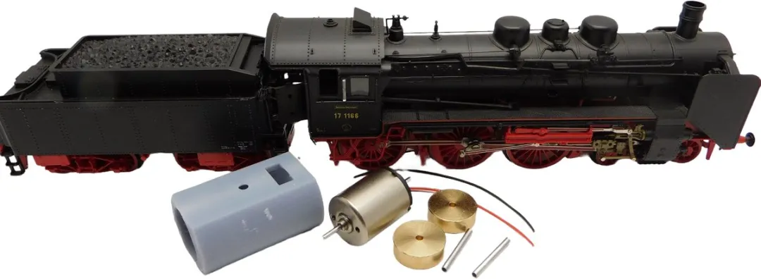 Roco HR023F Micromotor Ombouwset H0 - Grijs/Rood/Zwart
