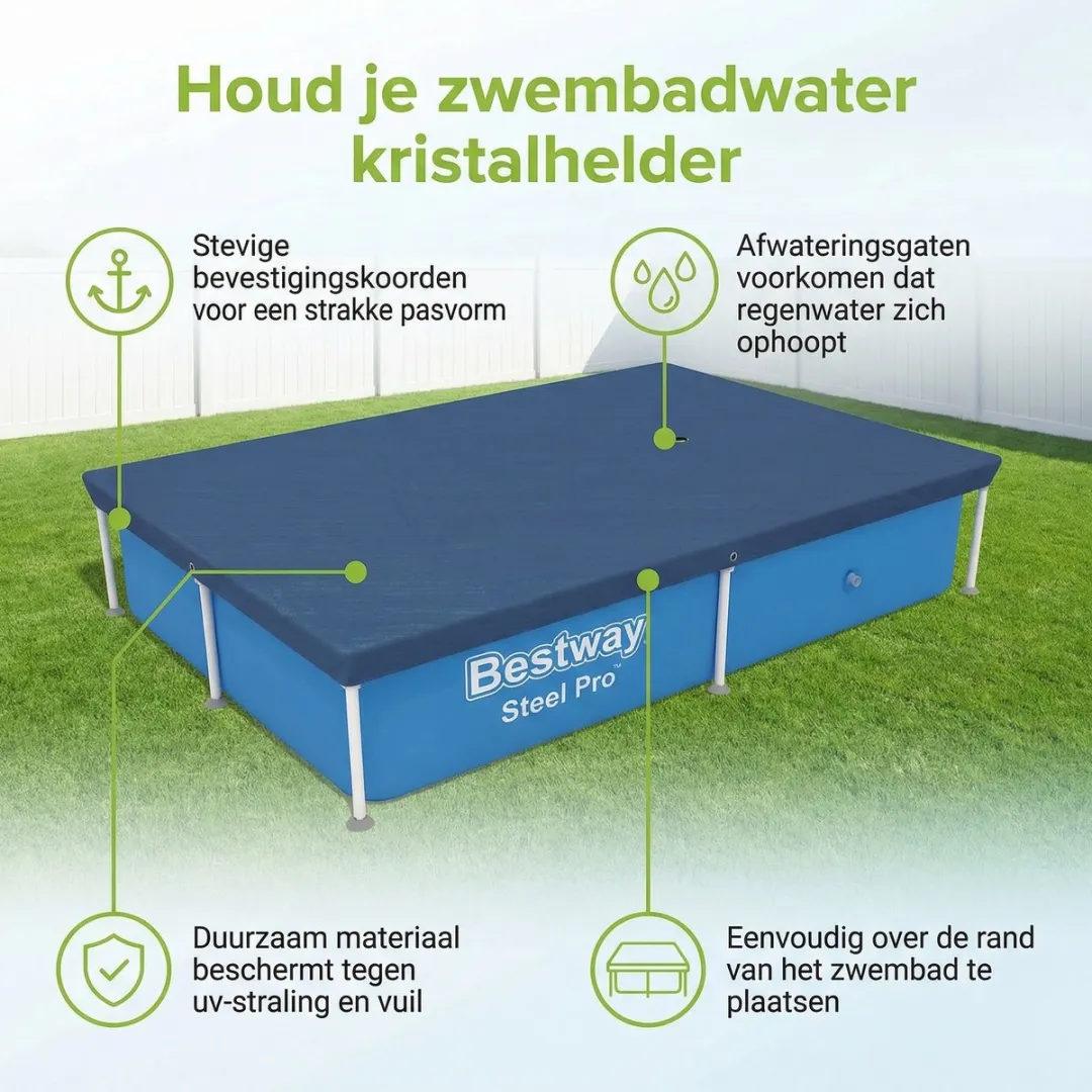 Bestway 58103 Afdekzeil Frame 221x150cm - Blauw