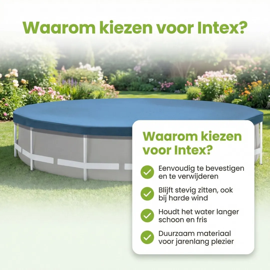 Intex Frame Afdekzeil 28031 - Ø366cm - Blauw