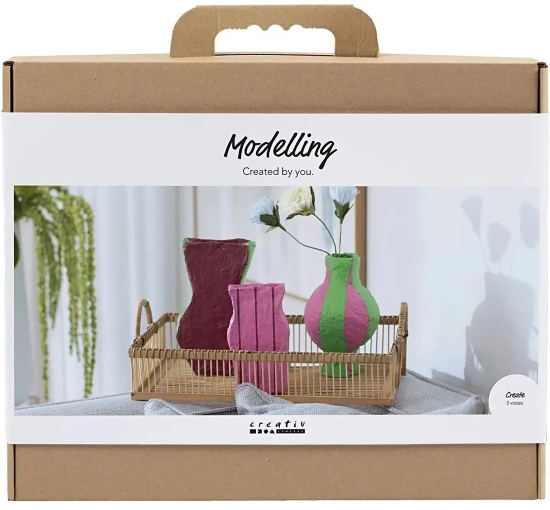 Creativ Company Maxi Hobbyset Boetseren Vazen Van Papier-Maché