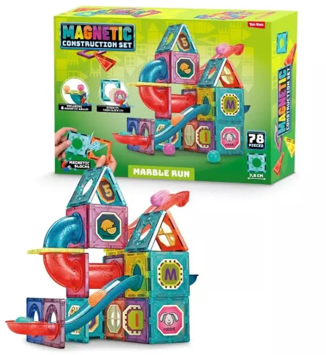 Toi-Toys Magnetische Knikkerbaan 78-delig