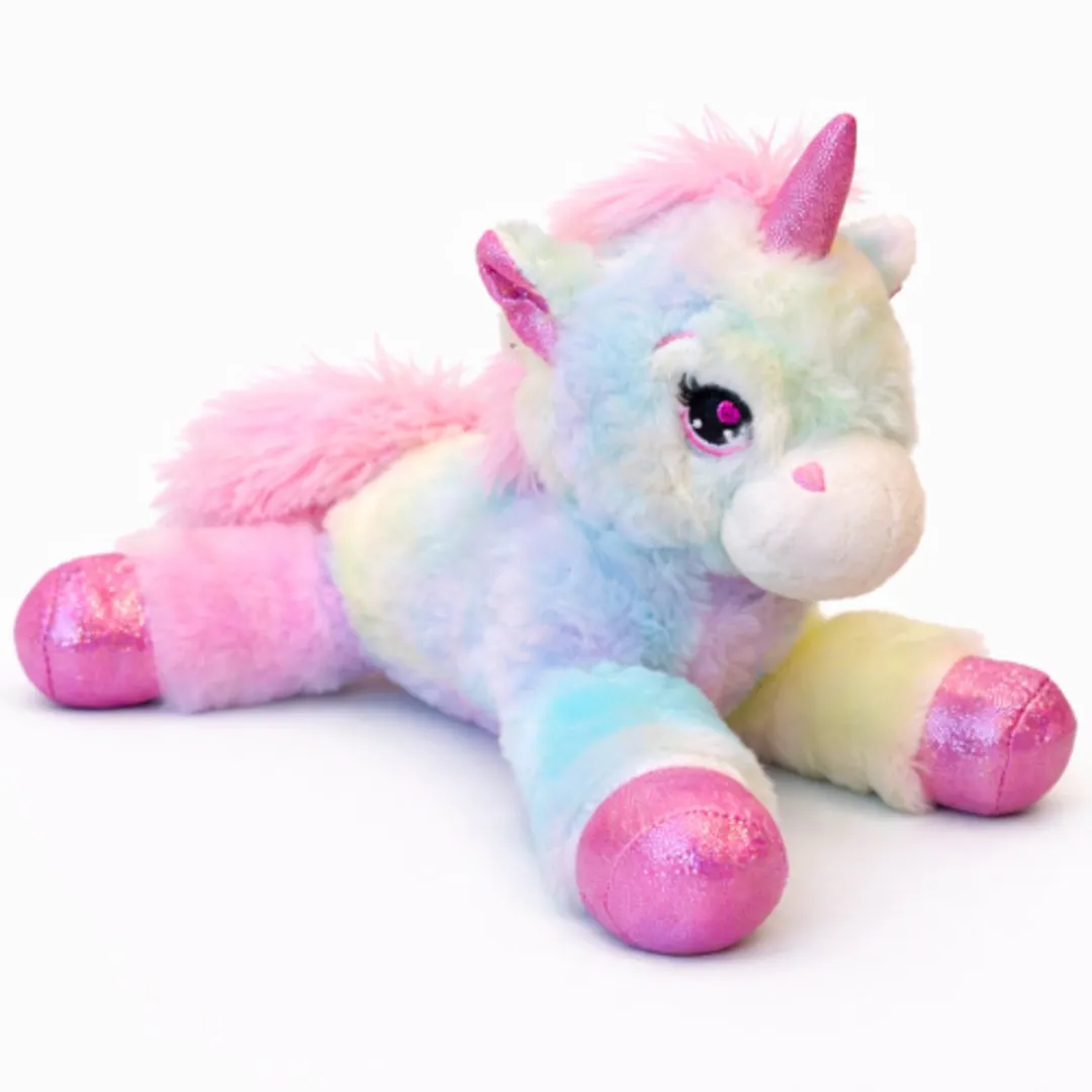 Topknuffels Eenhoorn Liggend Tie-Dye Pluche Knuffel 25cm