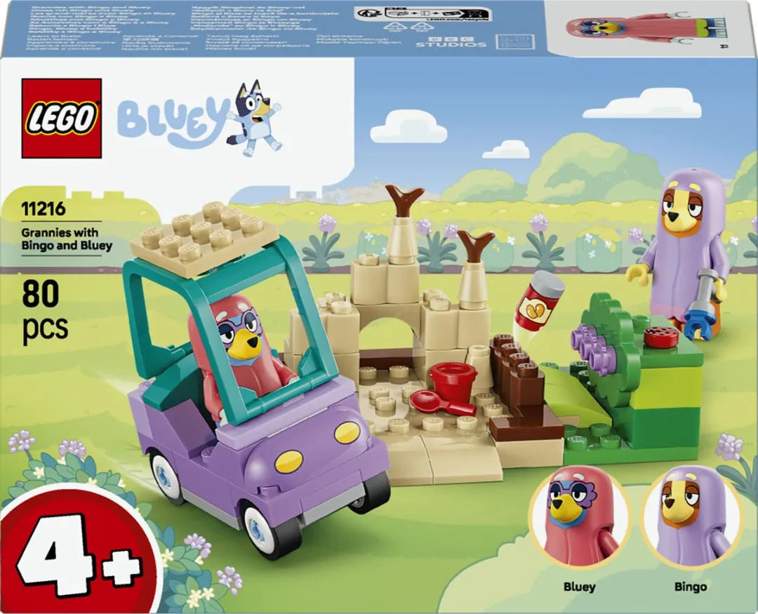 LEGO Bluey Oma's met Bingo en Bluey Bouwset 11216 - 80 Stukken - Meerkleurig