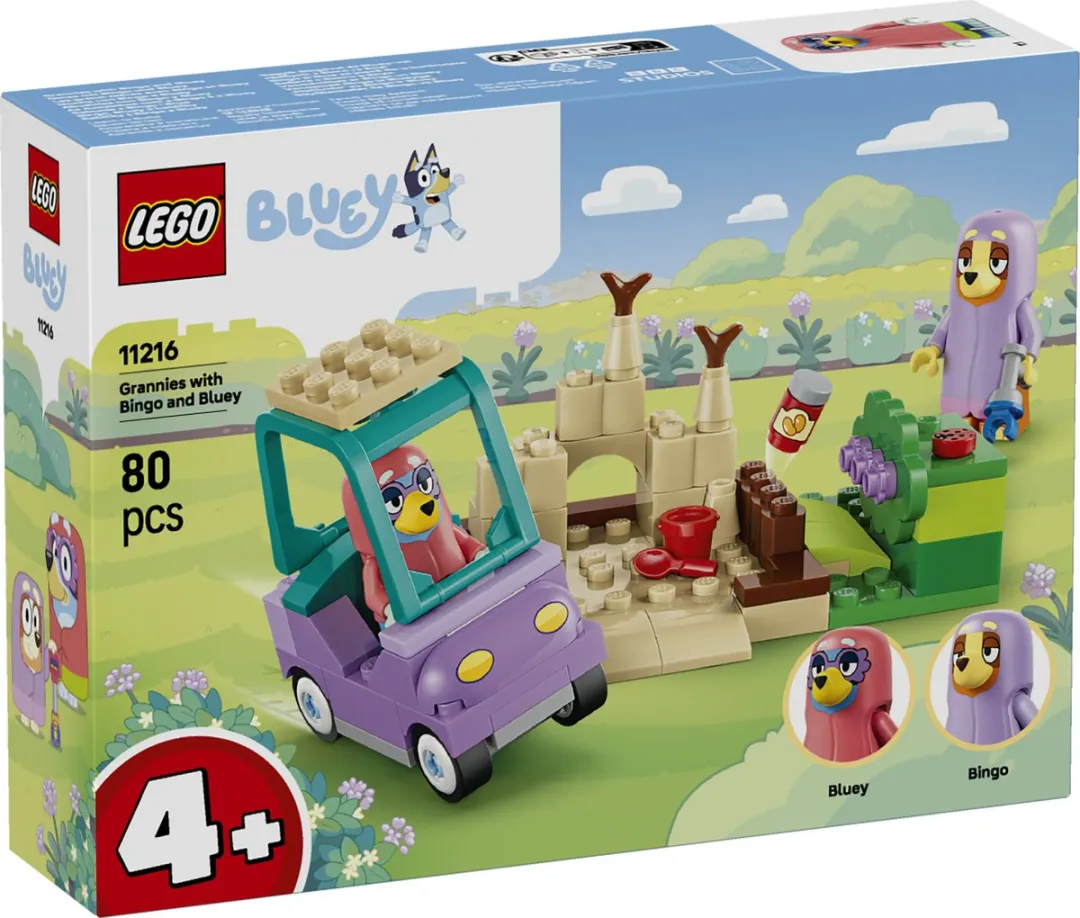 LEGO Bluey Oma's met Bingo en Bluey Bouwset 11216 - 80 Stukken - Meerkleurig