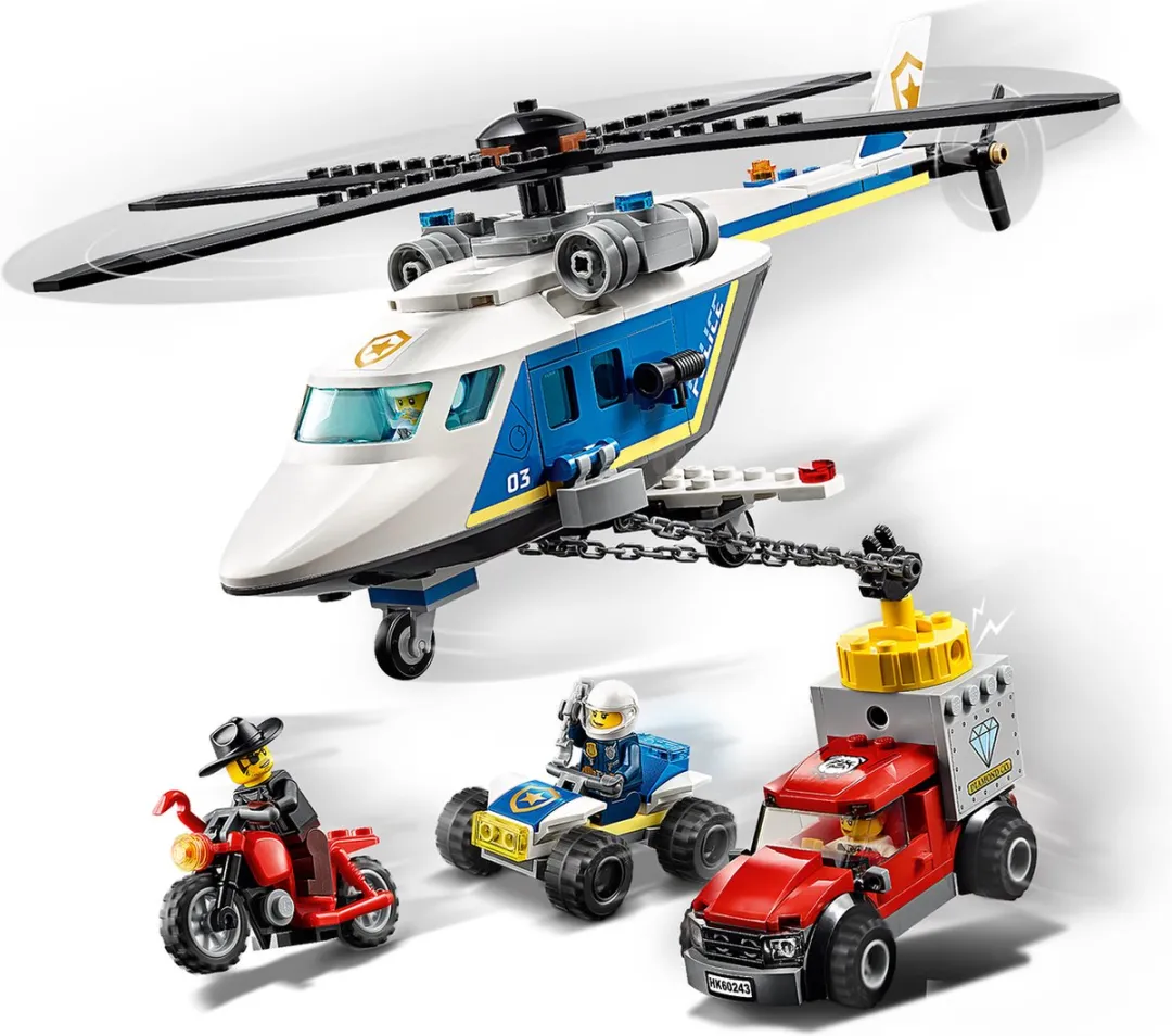 LEGO Police Helicopter Chase 212 Stukken - Blauw