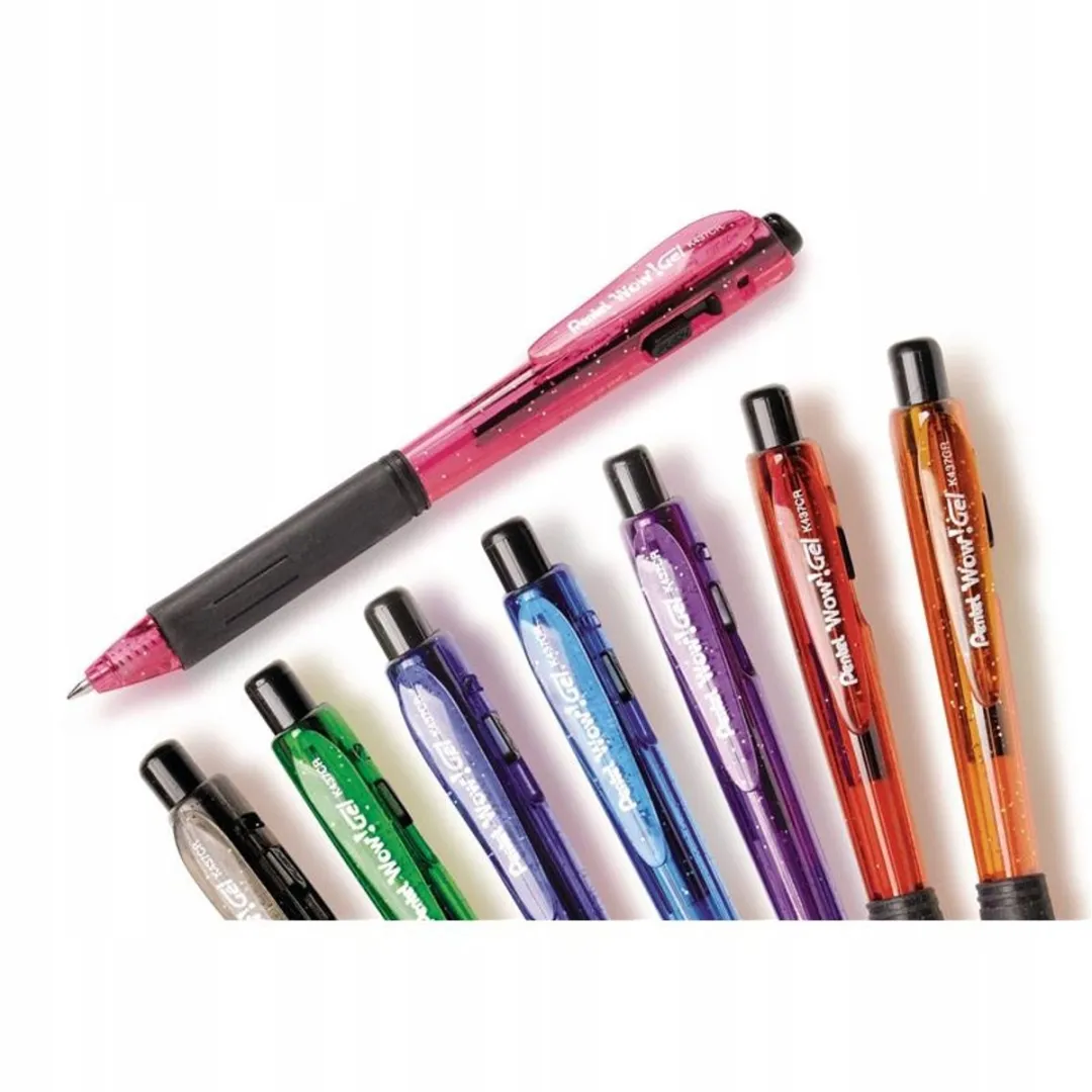Pentel K437 WOW Gelpen - Groen met Glitter - afbeelding 2 van 3