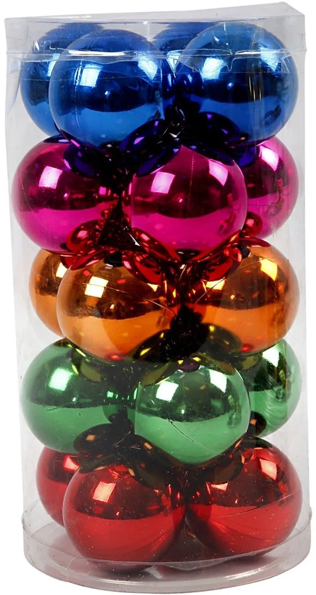 Creativ Company Kerstballen Ø6cm - 20 Stuks Multicolor