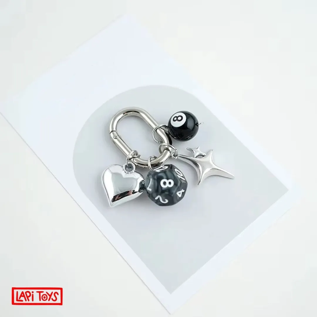 Lapi Toys Carabiner Sleutelhanger Dobbelsteen - Zwart