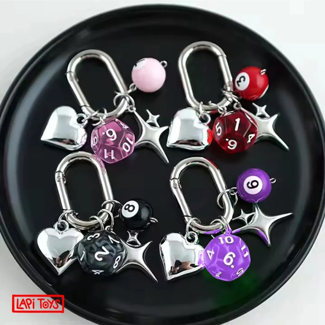 Lapi Toys Carabiner Sleutelhanger Dobbelsteen - Zwart