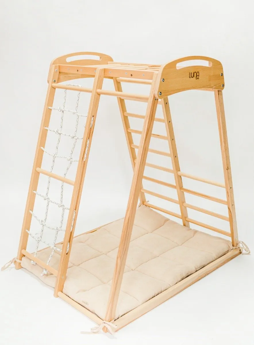 LUNA TOYS 4-in-1 Klimtoestel Naturel - afbeelding 6 van 6