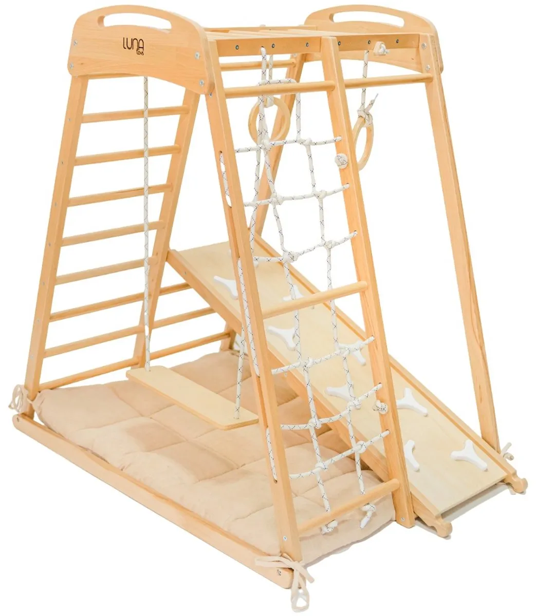 LUNA TOYS 4-in-1 Klimtoestel Naturel