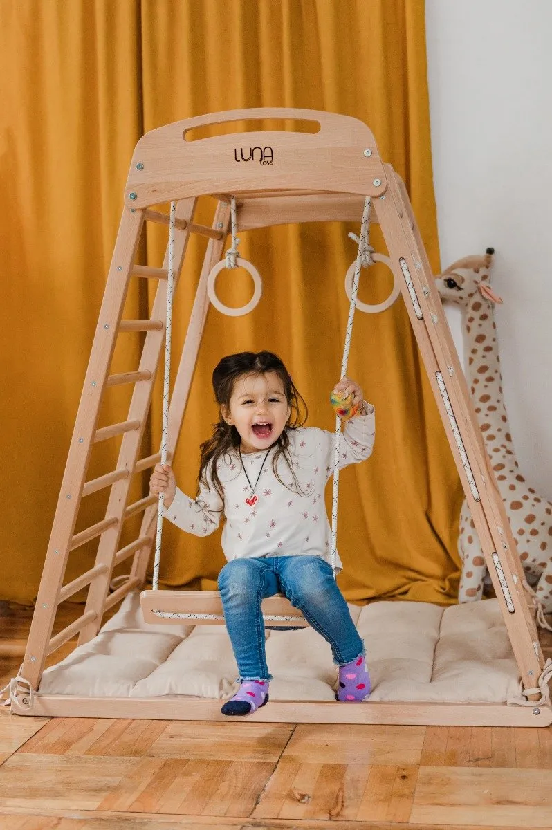 LUNA TOYS 4-in-1 Klimtoestel Naturel