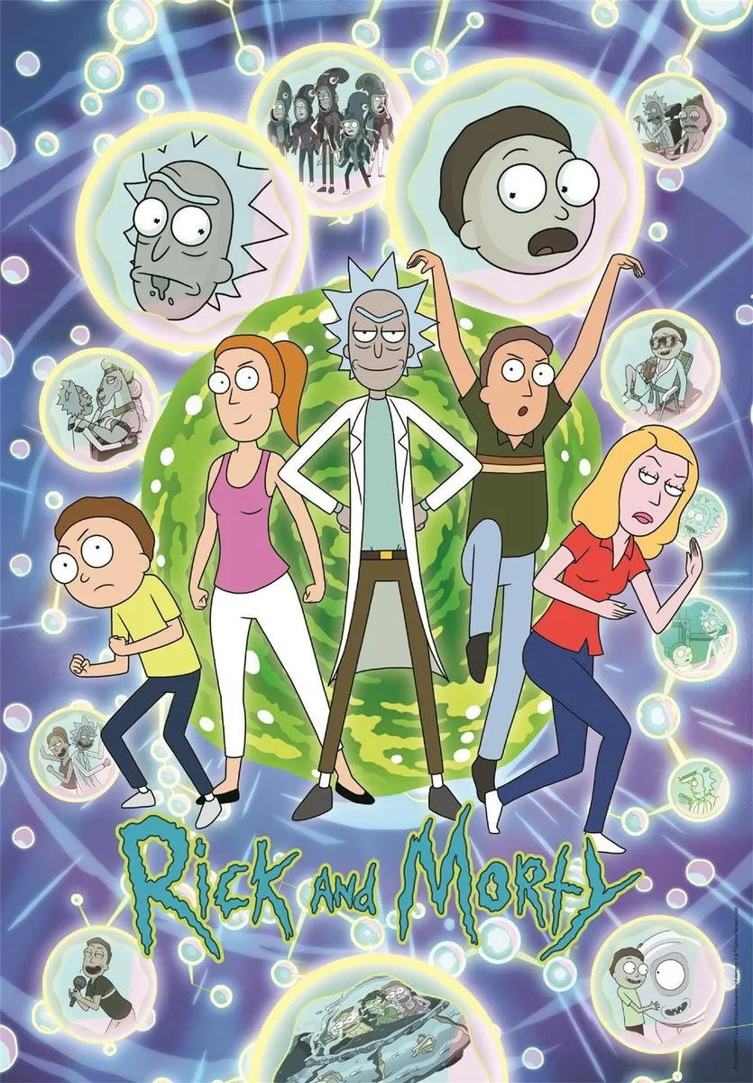 Clementoni Rick & Morty Legpuzzel 1000 Stuks - Meerkleurig
