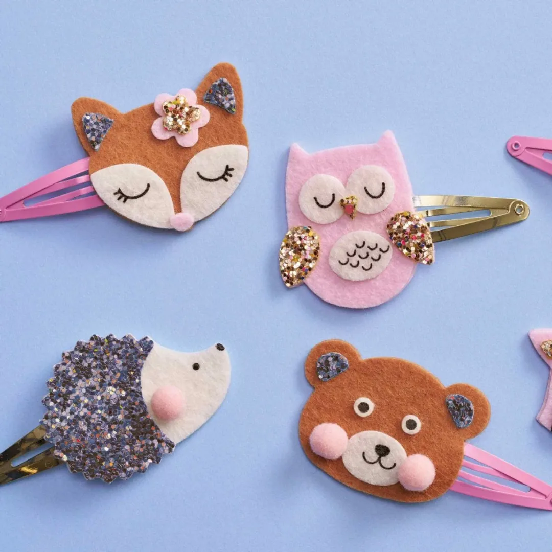 Janod Les Ateliers Bijoux Bosdieren Haarclipjes - 6 Stuks - afbeelding 6 van 6