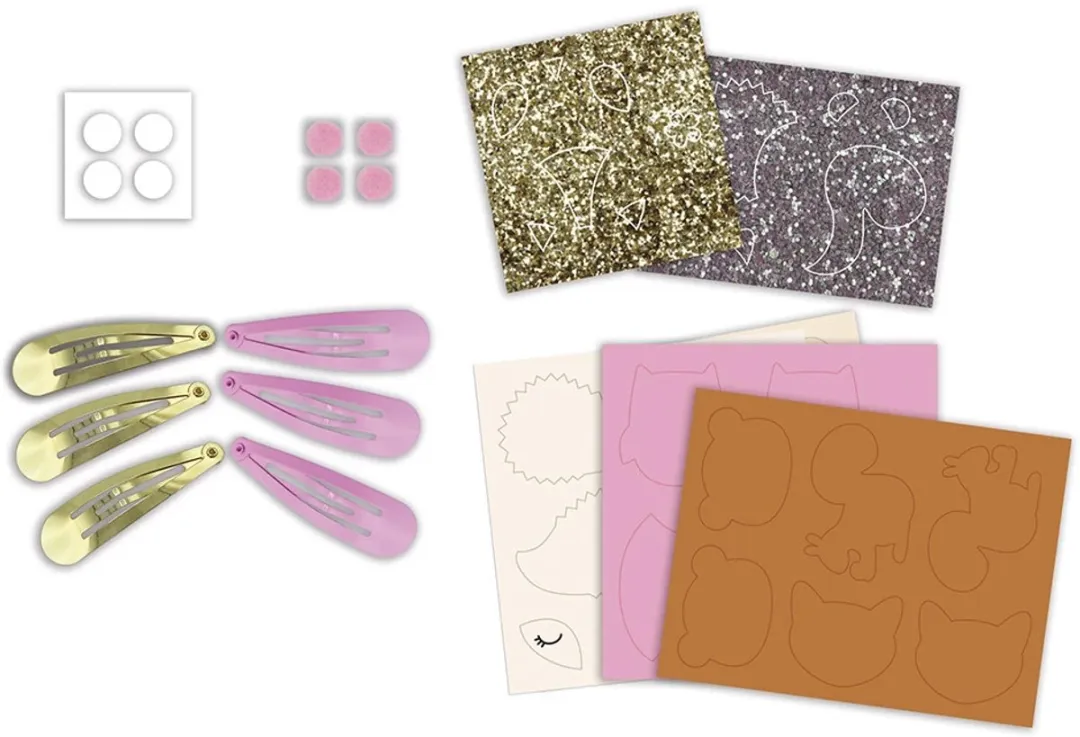 Janod Les Ateliers Bijoux Bosdieren Haarclipjes - 6 Stuks