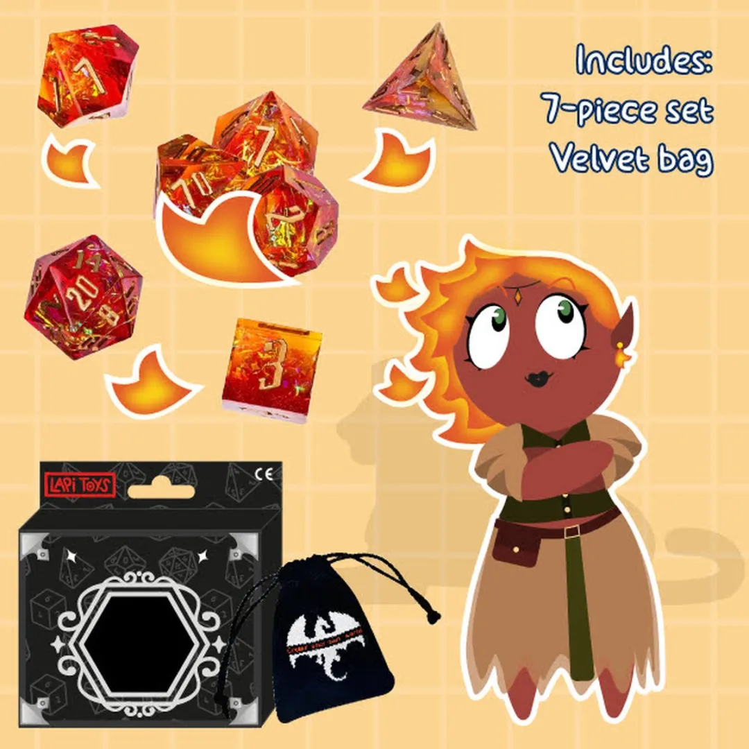 Lapi Toys D&D Dobbelstenen Set - 7 Stuks - Oranje