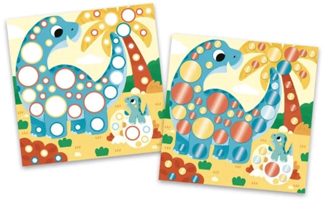 Janod Atelier Ronde Stickers Dieren - 8 Stuks