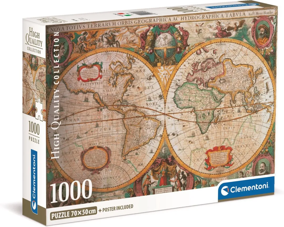 Clementoni Puzzel 1000 Stukjes Old Map