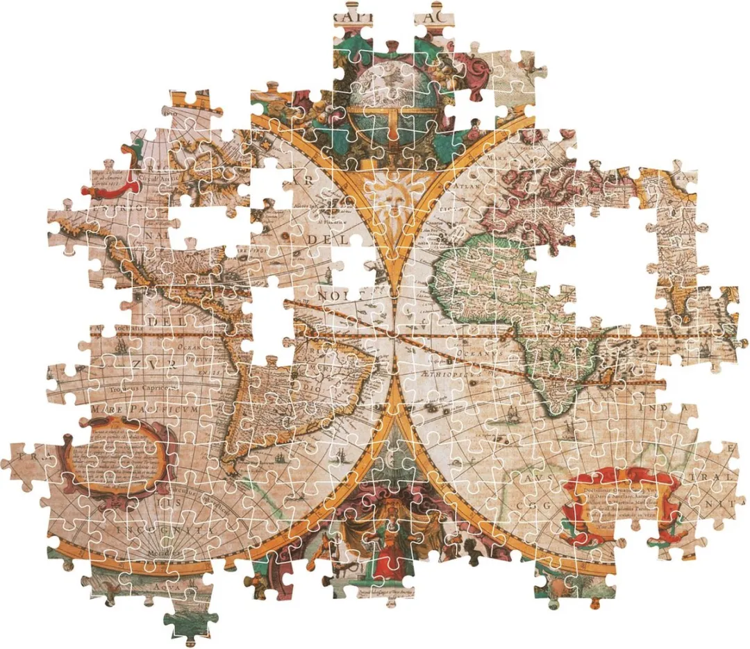 Clementoni Puzzel 1000 Stukjes Old Map - Meerkleurig - afbeelding 4 van 6