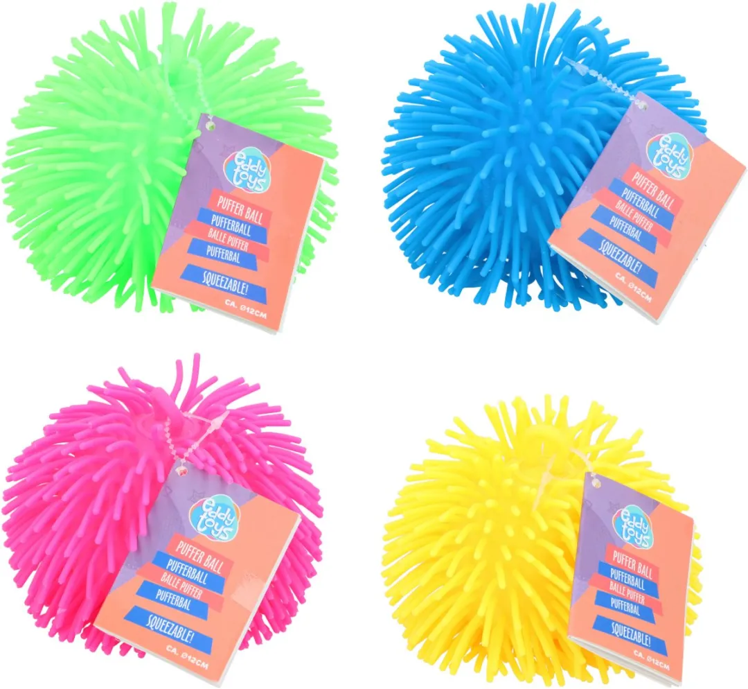 Eddy Toys Pufferbal Ø12cm - Sensorische Knijpbal - Meerkleurig
