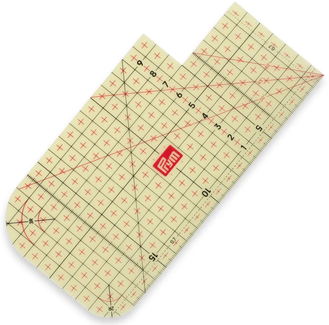 Prym Strijkliniaal Transparant 10x20cm