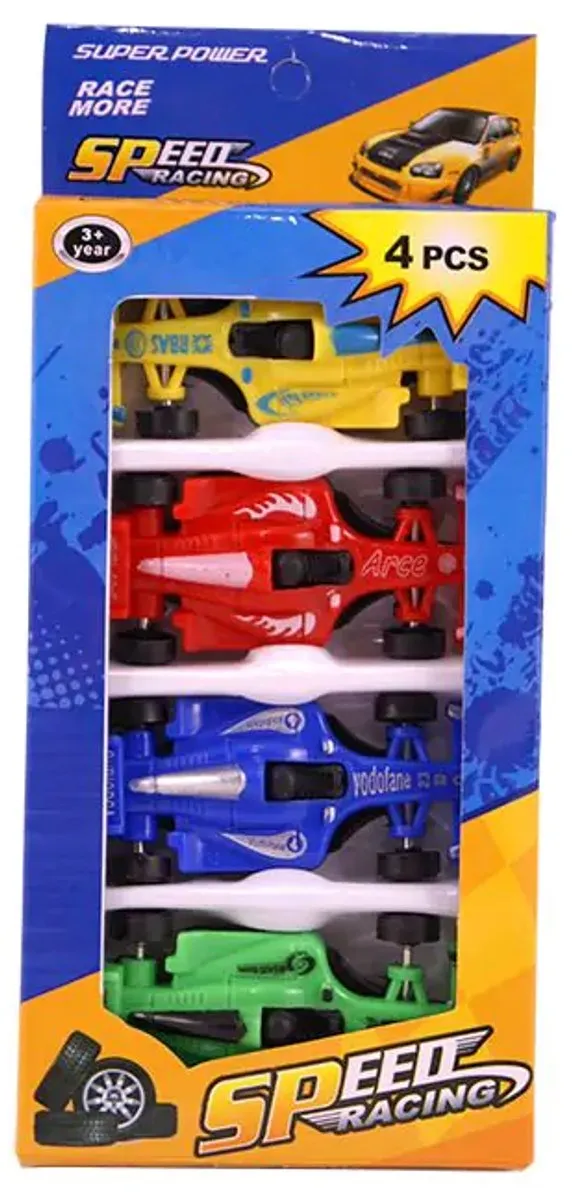 Jonotoys Raceauto 4-delig Multicolor