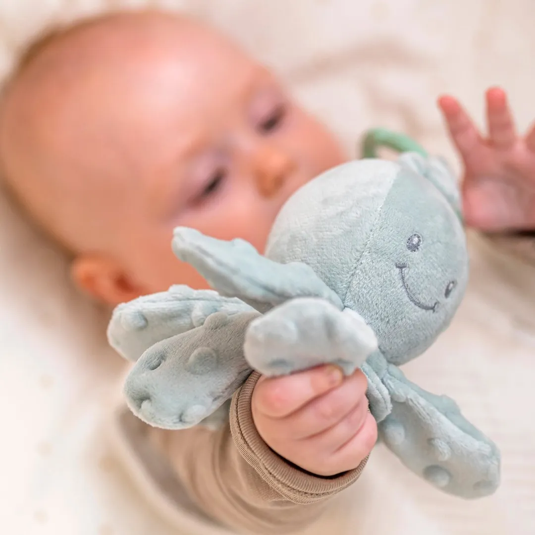 Nattou Trillende Knuffel Octopus Lapidou - 20 cm Saliegroen