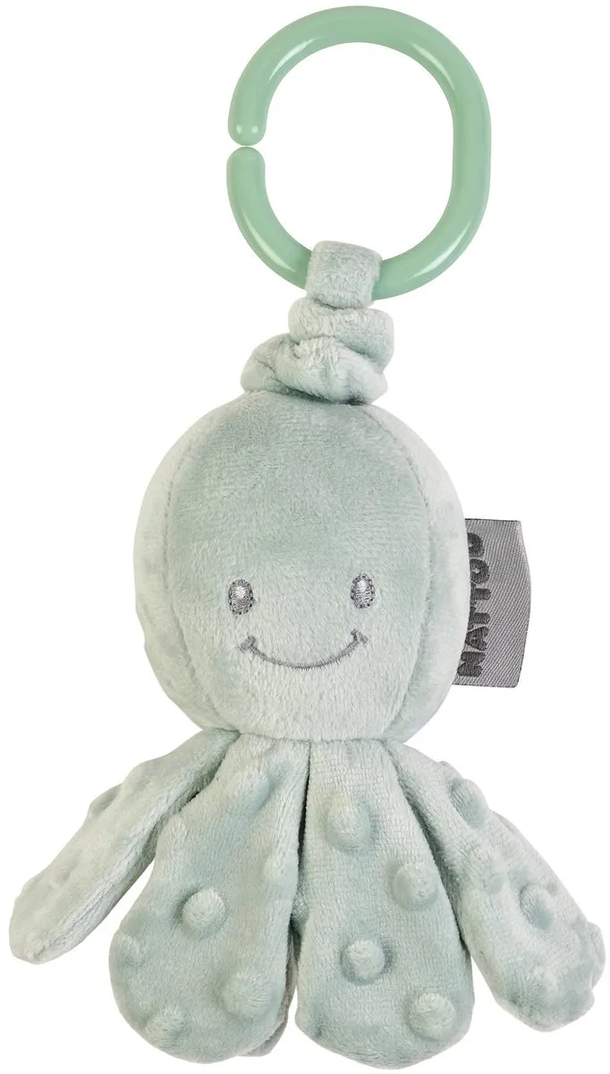 Nattou Trillende Knuffel Octopus Lapidou - 20 cm Saliegroen