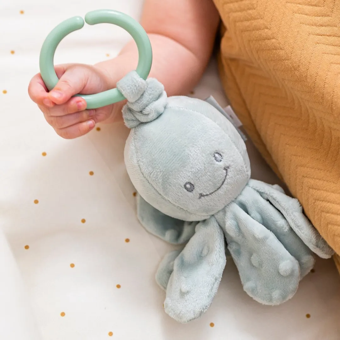 Nattou Trillende Knuffel Octopus Lapidou - 20 cm Saliegroen