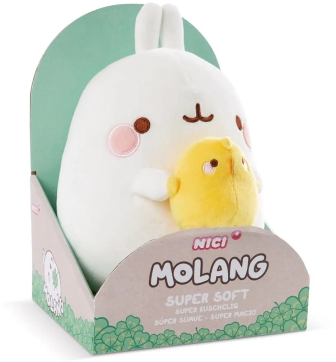 Nici Molang Knuffel met Piu Piu 24cm - Multicolor