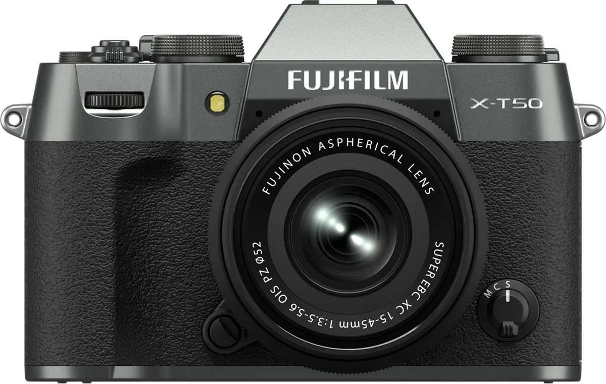Fujifilm X-T50 - Systeemcamera - + XC15-45mm lens - Charcoal Silver