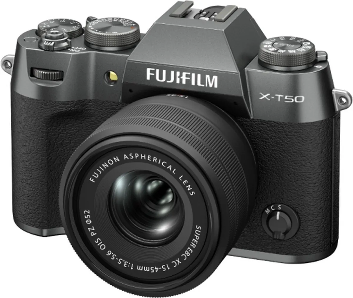 Fujifilm X-T50 - Systeemcamera - + XC15-45mm lens - Charcoal Silver