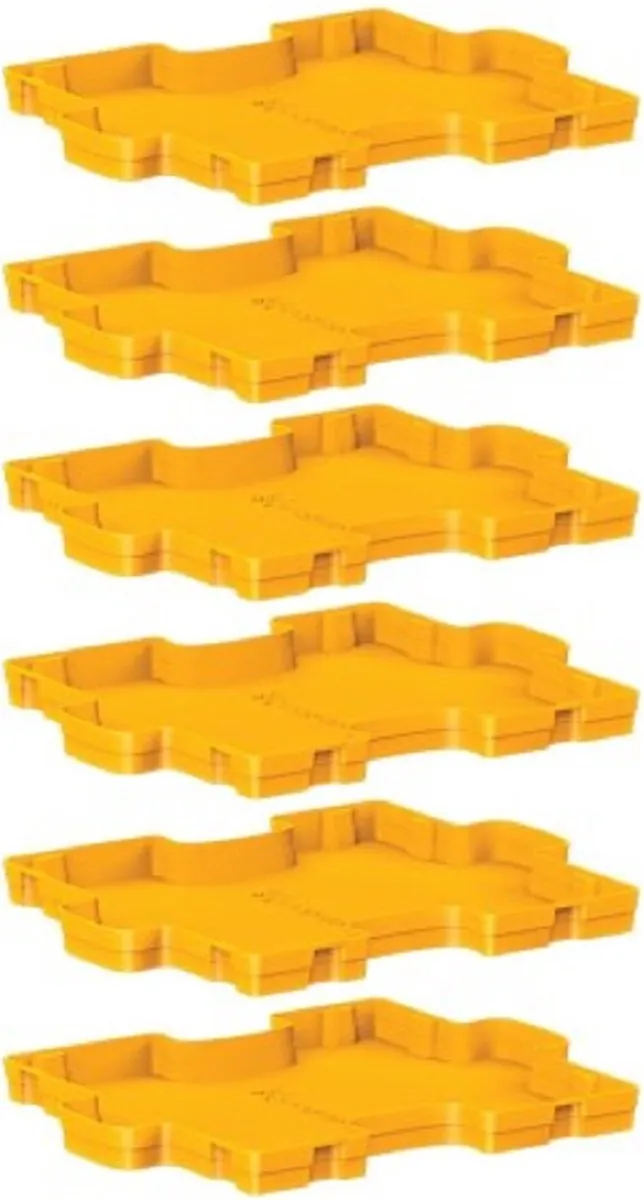 Eurographics Smart Puzzle Sort&Store 8955-0105 - 6 Bakjes 21x21x8cm - Geel