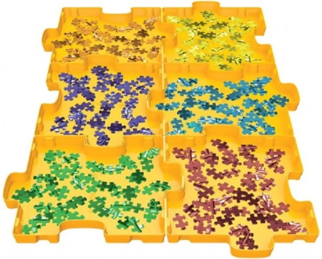 Eurographics Smart Puzzle Sort&Store 8955-0105 - 6 Bakjes 21x21x8cm - Geel