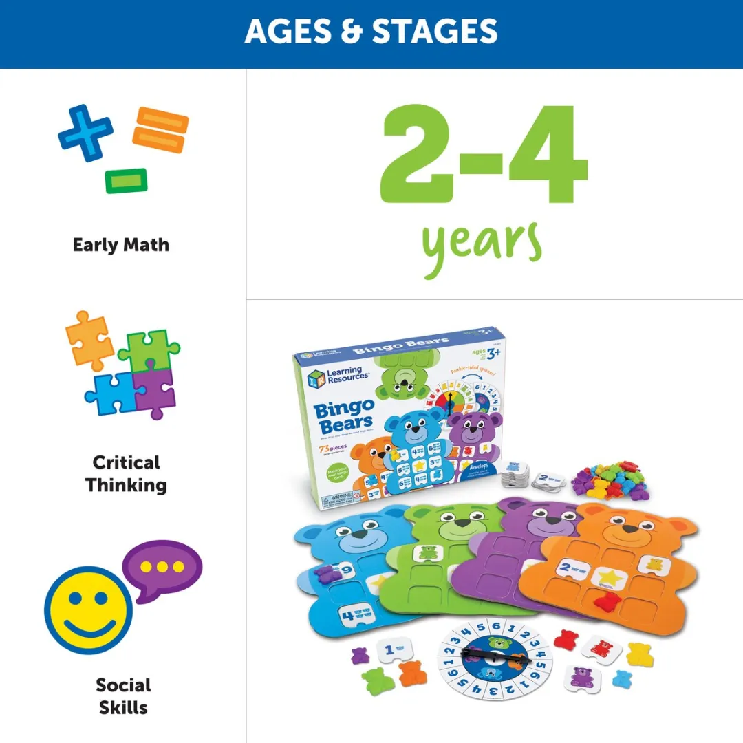 Learning Resources Bingo Bears! - 1 Stuk - Meerkleurig
