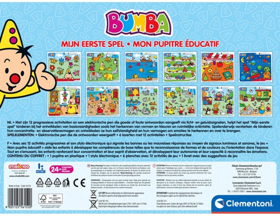 Clementoni Bumba Mijn Eerste Quiz - Educatief Speelgoed 56152