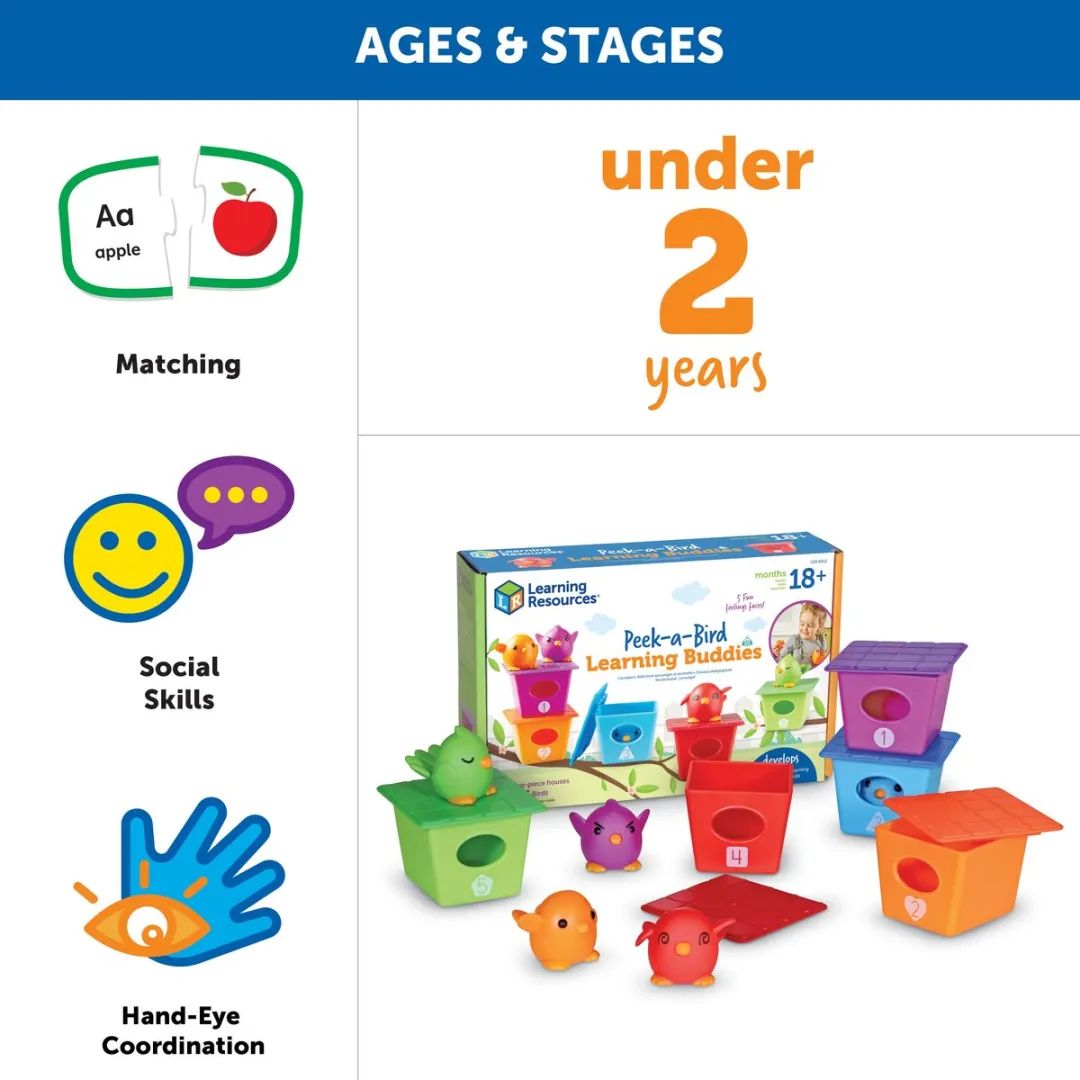 Learning Resources Peek-a-Bird Learning Buddies - Multicolor