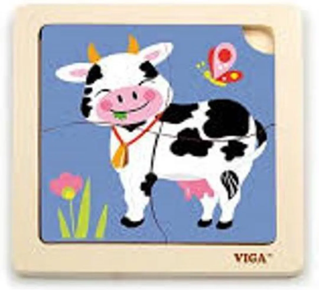 VIGA Houten Fudge Puzzel 4-delig