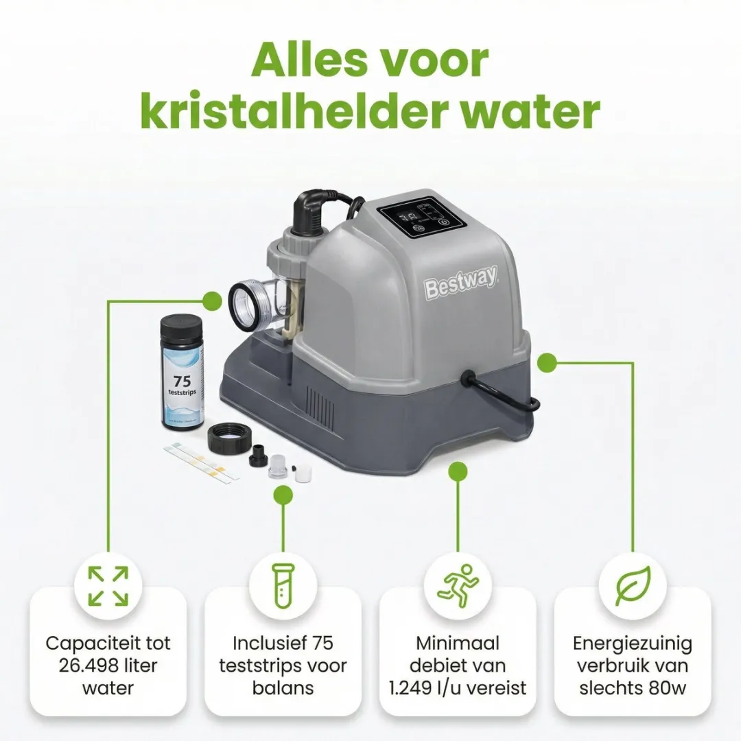Bestway 58678 Zoutwatersysteem - 26.498 l/u - 32mm
