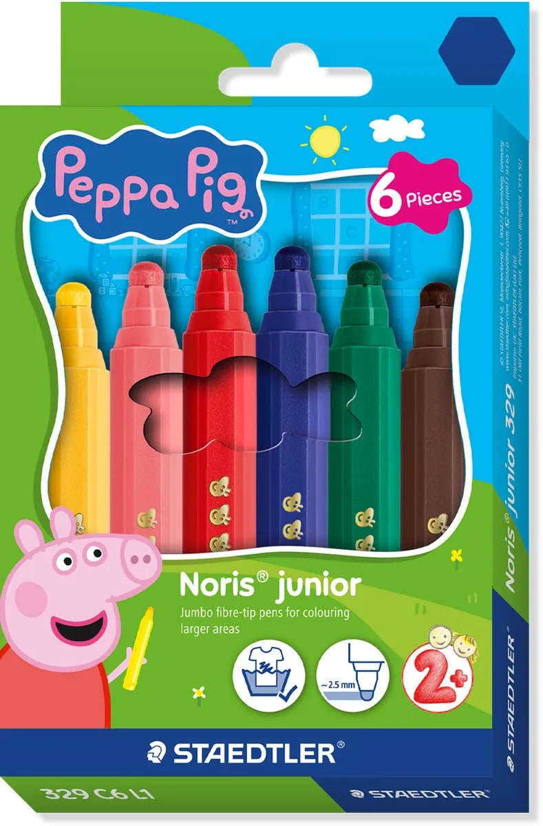 STAEDTLER Peppa Pig Noris Junior Kleurstiften - 6 Stuks