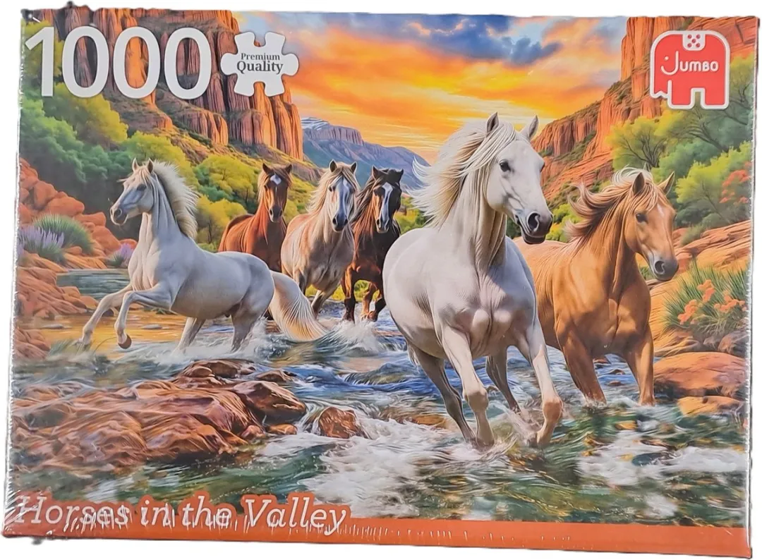 Jumbo Horses in the Valley Puzzel 1000 Stuks