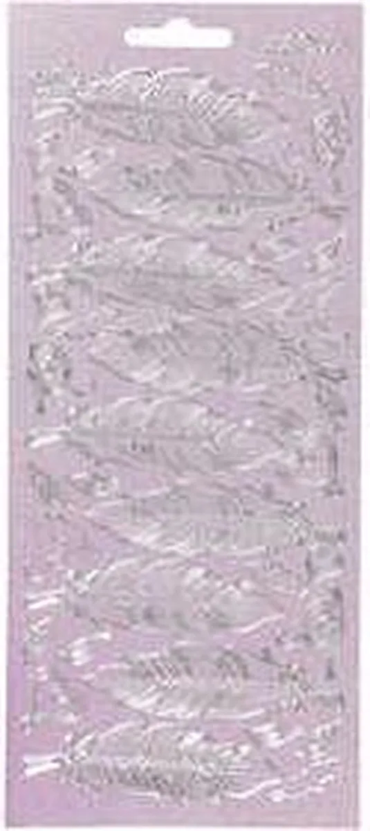 Creativ Company Zilver Veren Stickers - 44 Stuks - 10x23cm - Roze