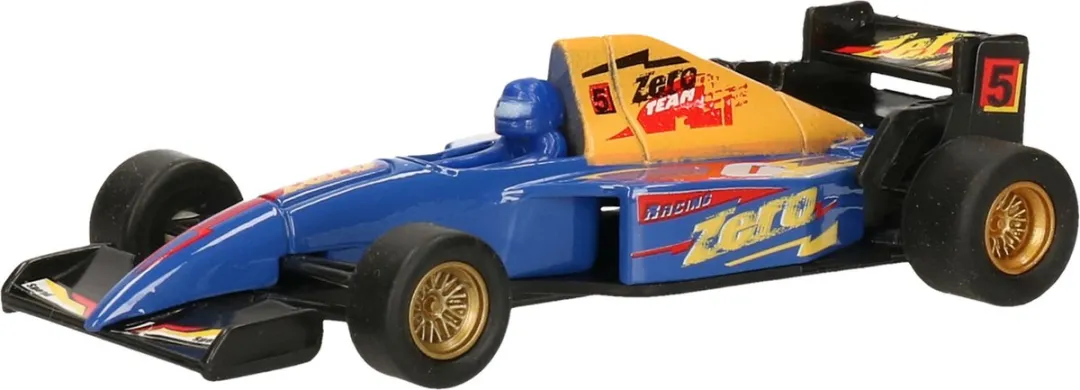Goki Formule Racewagen Blauw 10cm